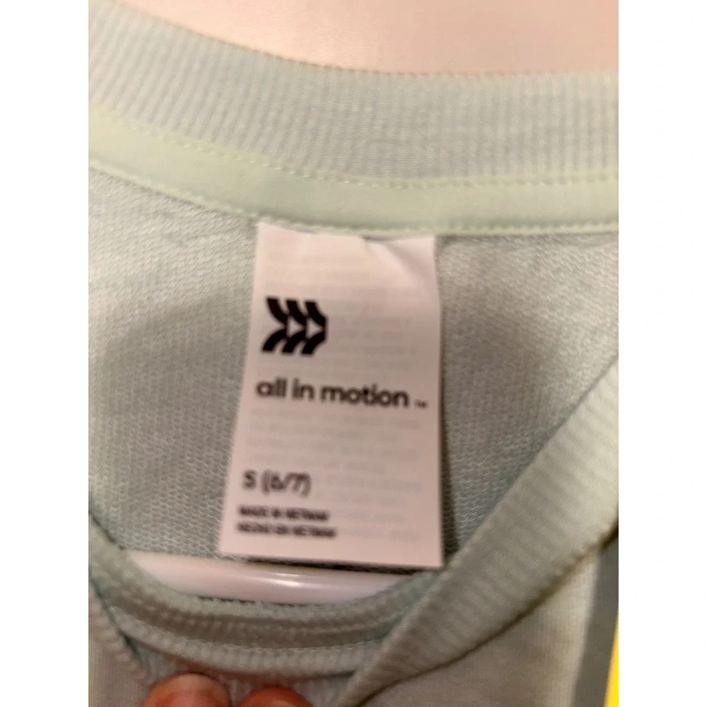 All In Motion Kids Cozy Soft‎ Crew Sweatshirt Mint Green Size S 6/7 NWT